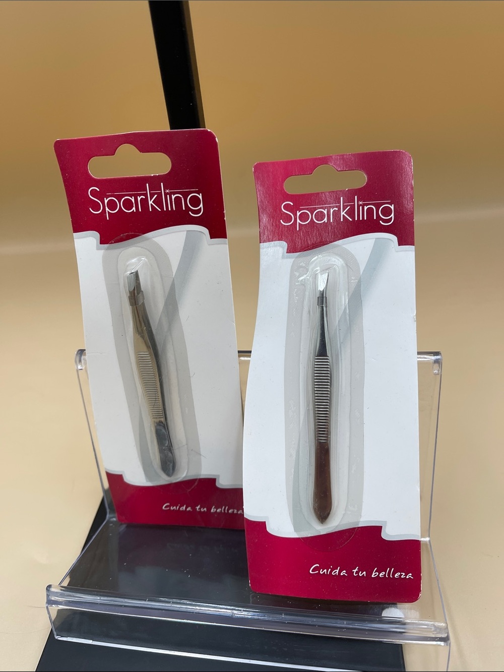 Sparkling Slanted Tip Tweezers for 2